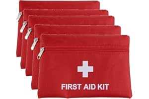 MTGHYARE Small First Aid Kit Bag Empty, First Aid Bag Pouch Compact Survival Medicine Bag for Home Office Car Businesses Camping(Empty Bag) (5 PACK, 1680D, 7.9 * 5.5Inch)