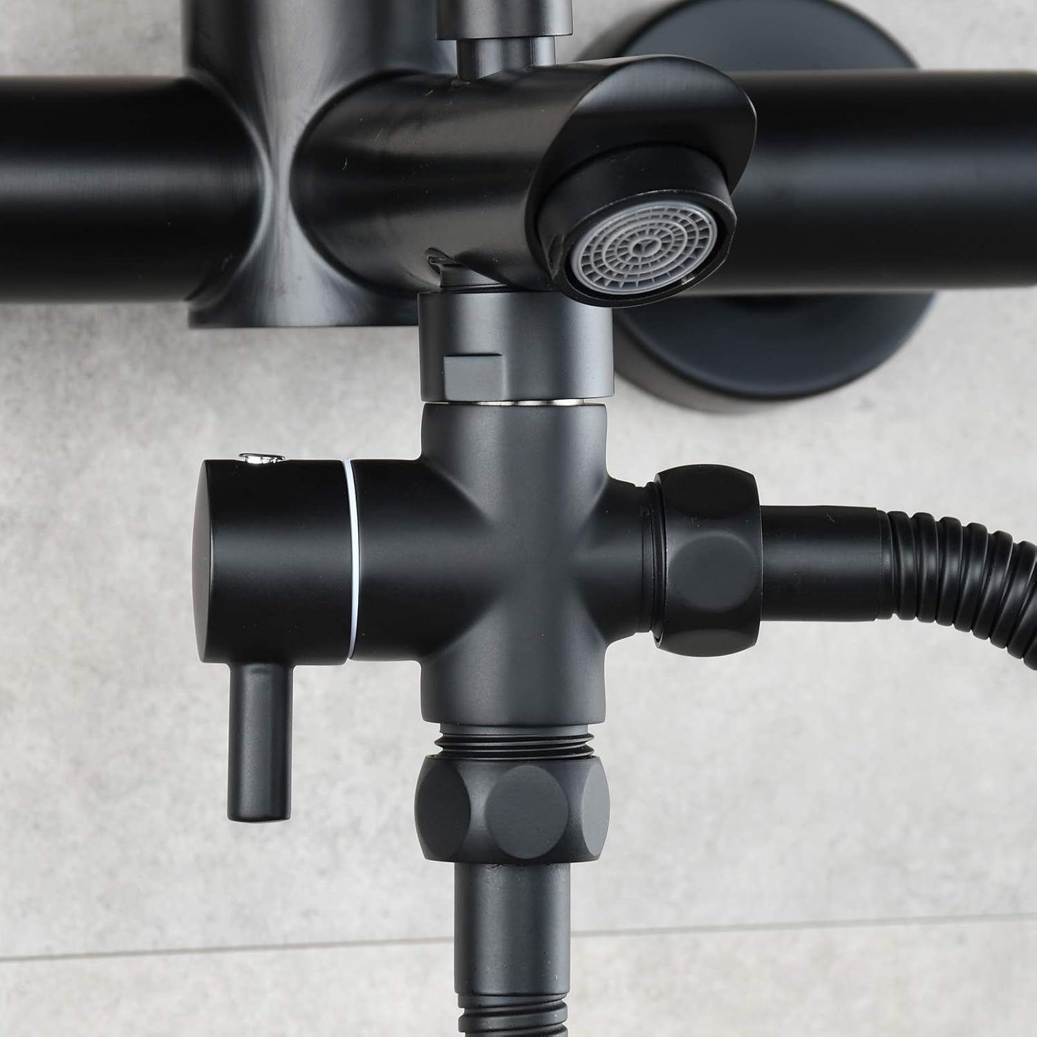 Tecmolog DSF007C 3-Way Switch Valve G 1/2 Brass Diverter Switch Valve for Hand Shower Valve Shower Black - Image 4