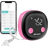 Fitdays Smart Body Tape Measure with Bluetooth Fitdays APP for Body Fat & Muscle Measurement, LED Display,Type-C,Unlimited Users (Pink)