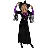 Jason Party Women's Wicked Witch Costumes Halloween Wizard Cosplay Dress