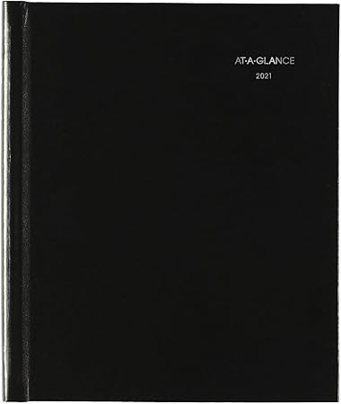 2021 Monthly Planner By At A Glance 7 X 8 1 2 Medium Hardcover Dayminder Black G400h0021 Office Products Amazon Com