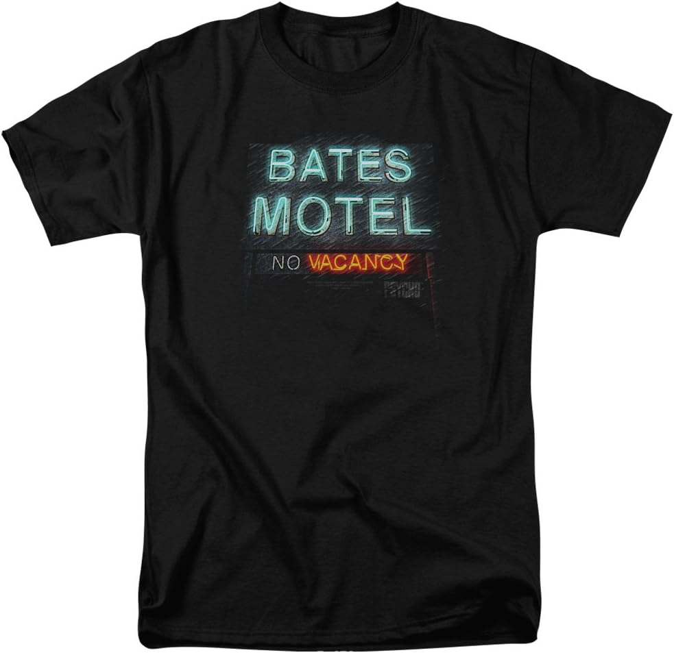 Popfunk Men's Psycho-Bates Motel T-Shirt XX-Large Black
