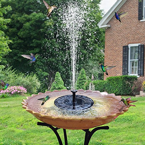 SOARAISE Solar Fountain, Solar Powered Bird Bath Fountain Water Pump for Outdoor Garden, Pond, Pool