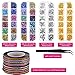 Anezus 7100 Pcs Nail Art Rhinestones Nail Gems Kit with 30 Assorted Colors Nail Art Striping Tape and Pickup Tools for Nail Art Supplies Accessories