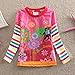 NEAT Kid Girl Cotton Flower Stripe Long Sleeve T Shirt Tee L328 For 2-6 Years