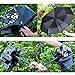 Walker Raindrops Color Changing Auto Folding Umbrella with Black Rubber for Cooling and UV Protection(pink+green)