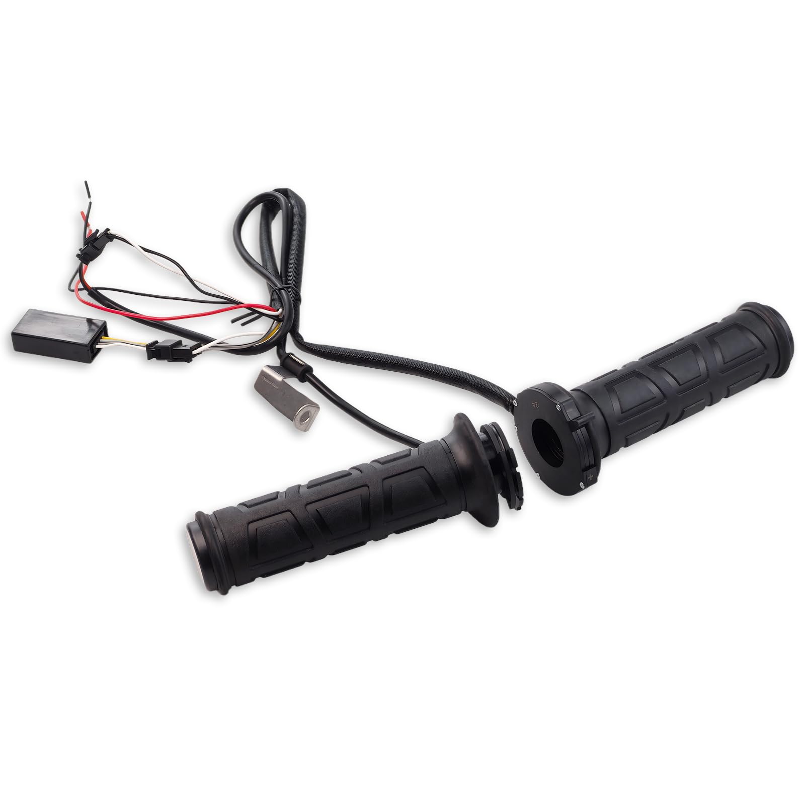 Photo 1 of 1 Pair 12V Motorcycle Heated Grips, 22 mm(7/8") Adjustable Power Electric Hot Hand Grips, Non-Slip Heated Handlebar Grips for Motorcycle/Bike