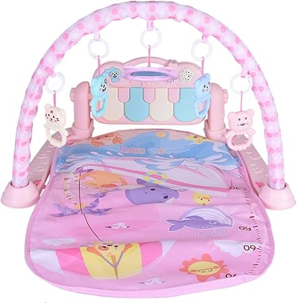 pink baby play gym