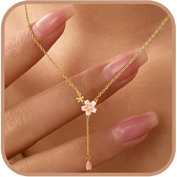 Amazon.com: KOZUKI Sakura necklace cherry blossom necklace sakura