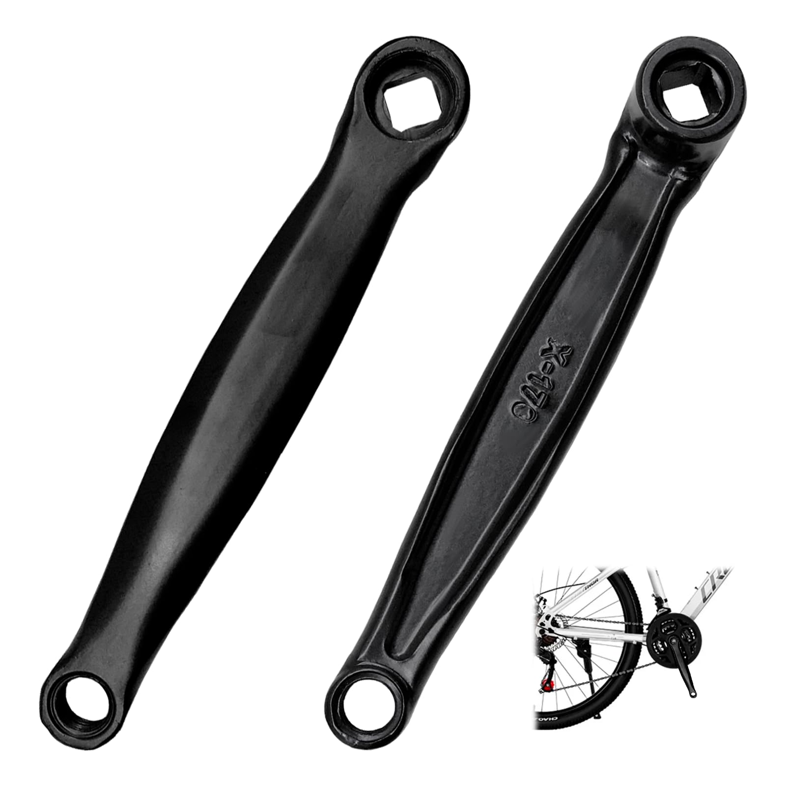 Fahibin 2PCS Bike Crank Arm Set, 17cm Durable Diamond Hole Bicycle Crank Arm,for Bike Repairing (2 Left)