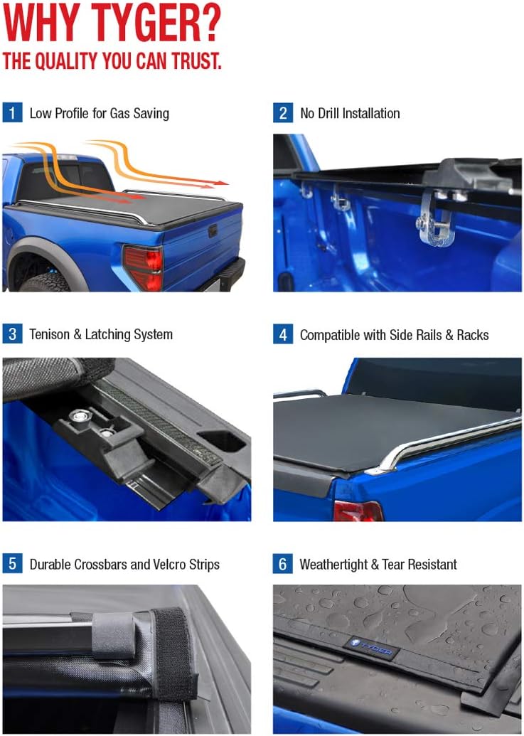 Automotive Tonneau Covers Fleetside 5 5 Bed Tyger Auto Black T2 Low Profile Roll Up Truck Tonneau Cover Tg Bc2n2081 Works With 2004 2015 Nissan Titan For Models Without The Utili Track System