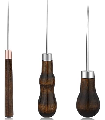 Handmade Awl With Wooden Handle - Spiked Metal Tool For Indenting - Pointed Blade For Punching Holes For Nail, Screw, Or Bolts - Ideal For Arts And - View #13