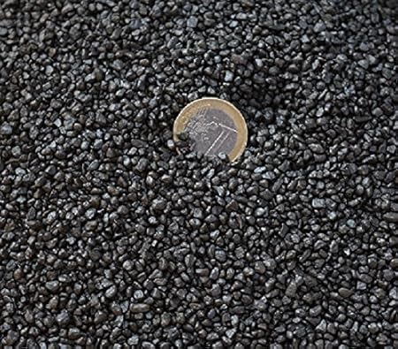 Aquarienkies schwarz, 8kg - abgerundet und somit auch für Welse geeignet