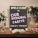 Natural Finish 16-Inch Wood A-Frame Erasable Chalkboard Menu Sign/Tabletop Board/Wedding Signage
