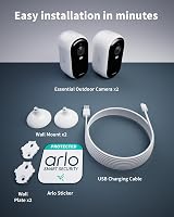 Arlo Essential 2 Wireless Security Camera Kit 2 Cameras 1080p Colour Night view 9