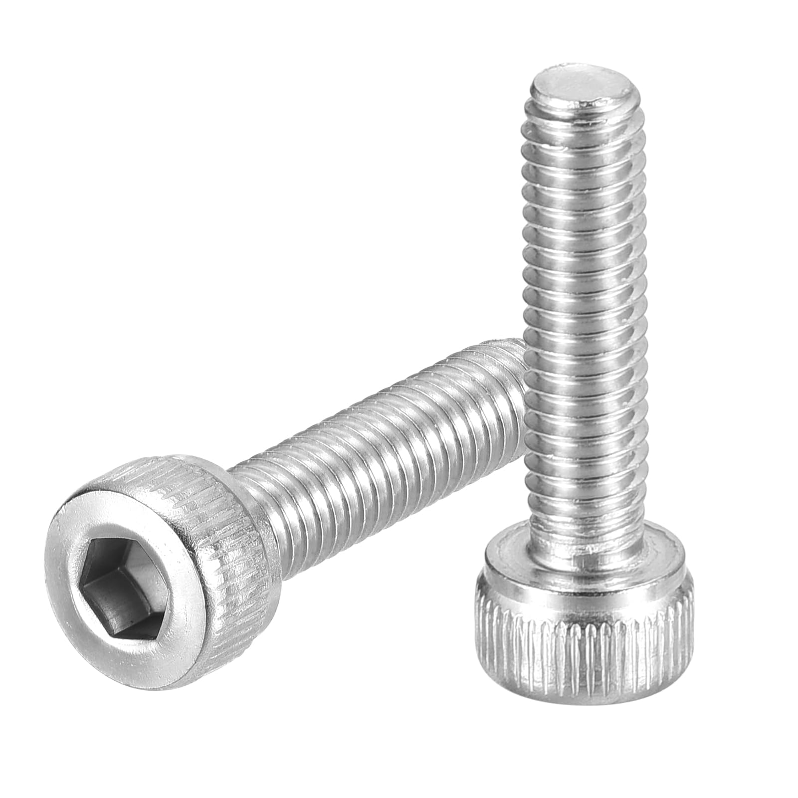 uxcell Hex Socket Bolts (M4-0.7x16), 304 Stainless Steel Hex Socket Drive Screw, Silver Tone, 100 Pcs