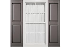 Mid America Mid-America 00021471010 Standard Size Williamsburg Double Panel Vinyl Shutters, w/Installation Shutter-Lok's & Matching Screws (Per Pair), 010, 14 3/4"W x 71"H, Musket Brown