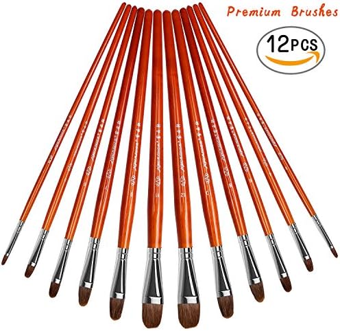 Caroyla Metallic Markers, 12-Piece Metallic Marker Pens Set for Card Making, Adult Coloring Books, Art Rock Painting, Pottery, DIY Photo Album, Scrapbook, Wedding Craft (Art Paint Brushes Set)
