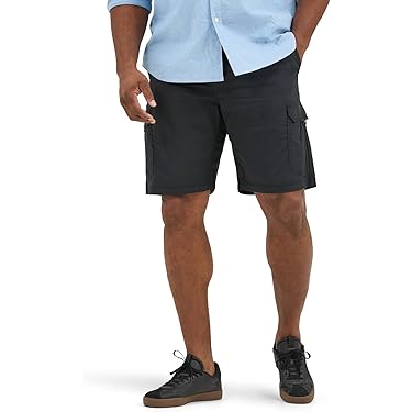 Bermudas Cargo Para Hombre LV-2011 - Color Antracita, Tallas Grandes, 90% Algodón, Ajuste Con Cordón