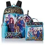 Disney Girls' Descendants 5 Pc Set Backpack, Blue