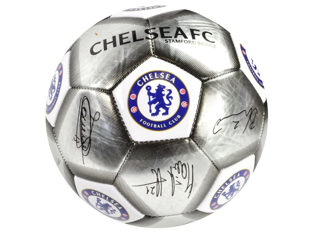Chelsea FC Offizielle Signature Wappen Fußball (Größe 5), .Inflated