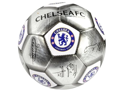 Chelsea FC Offizielle Signature Wappen Fußball (Größe 5), .Inflated