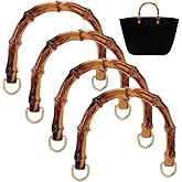 PH PandaHall 4 Pack U-Shaped Handbag Handles Purse Handles Replacement Plastic Bag Handles Purse Strap with Alloy Clasp for Bag Making Shoulder Bag Crochet Bag