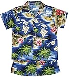 RJC Boys Hibiscus Hawaiian Island 2pc Cabana Set Navy Blue - 12M