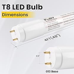 Paby 25 Pack T8 LED 4FT Type B Tube Light, 18W