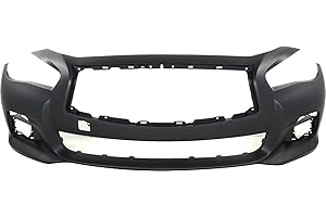 Evan Fischer Front Bumper Cover Compatible with 2014-2017 Infiniti Q50 Primed (Hybrid 14-15)