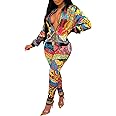 YouSexy 2 Piece Legging Pant Sets for Women Floral Print Long Sleeve Tracksuits Outfits