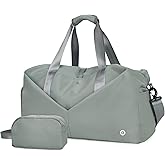 Ceneda 20" Gym Bag for Women with Wet Pocket & Shoe Compartment, Lightweight Duffel Waterproof Carry On Duffle for Travel, Yoga, Overnight (Dark Grey)