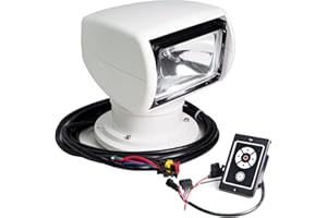 Boat Spotlights, 100W Remote Control Spotlights for Boat Truck, Boat Search Lights Marine Boat Search Lights Marine 360° Rota