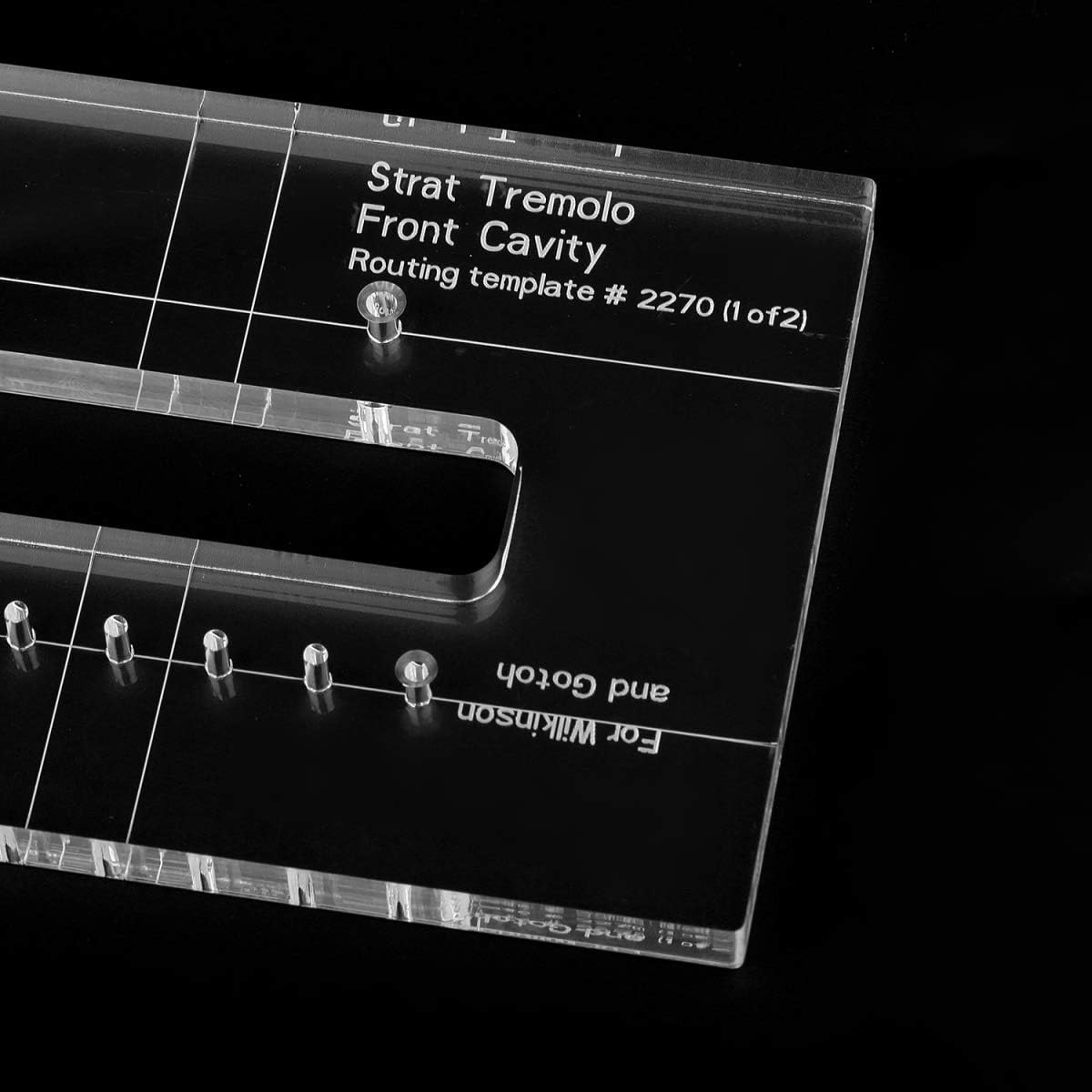 Musiclily Pro CNC Accurate Acrylic Tremolo Bridge Routing Templates Set for Traditional Strat-style Guitar - Image 5