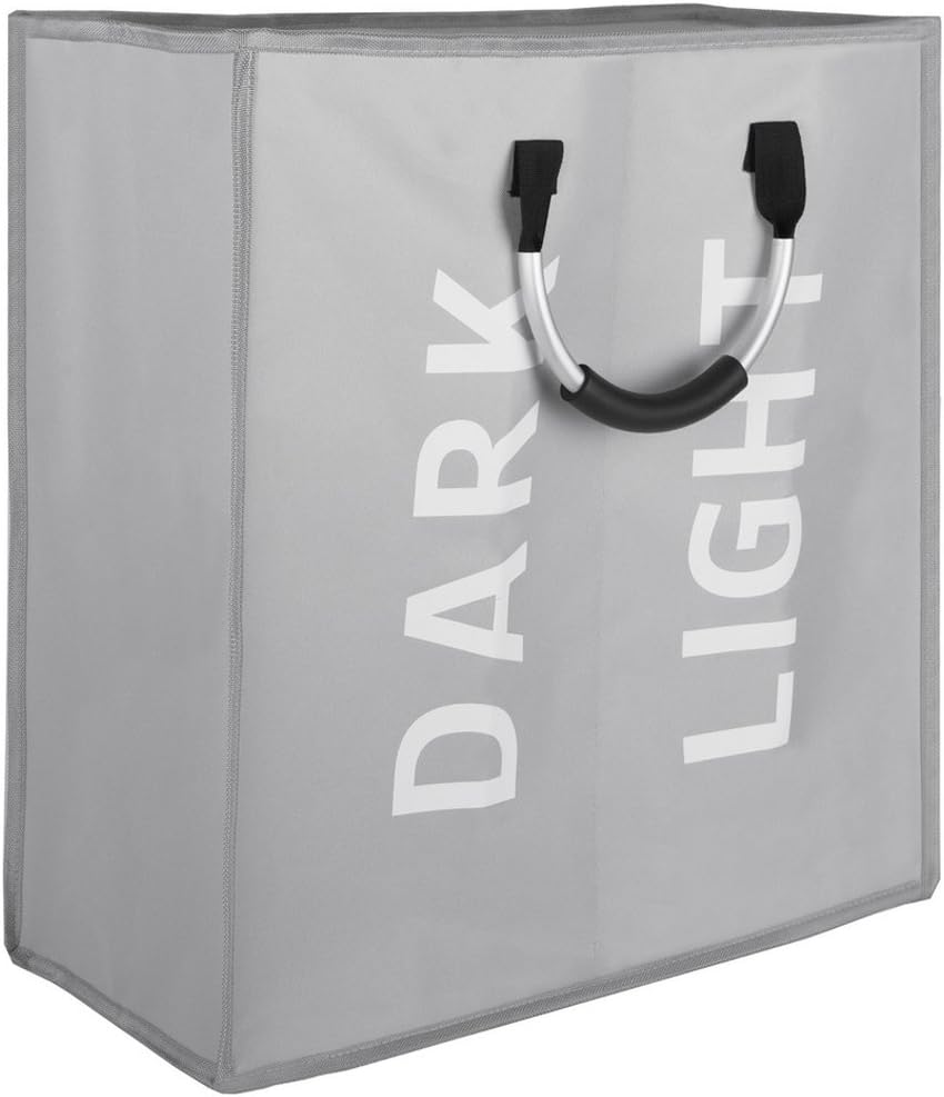 DOKEHOM Double Laundry Bag, Large Foldable Laundry Basket, Collapisable