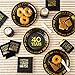 Crisky 40th Birthday Plates Black and Gold Dessert, Buffet, Cake, Lunch, Dinner Plates for 40th Birthday Decorations Party Supplies, Cheers to 40 Years! 50 Count, 9