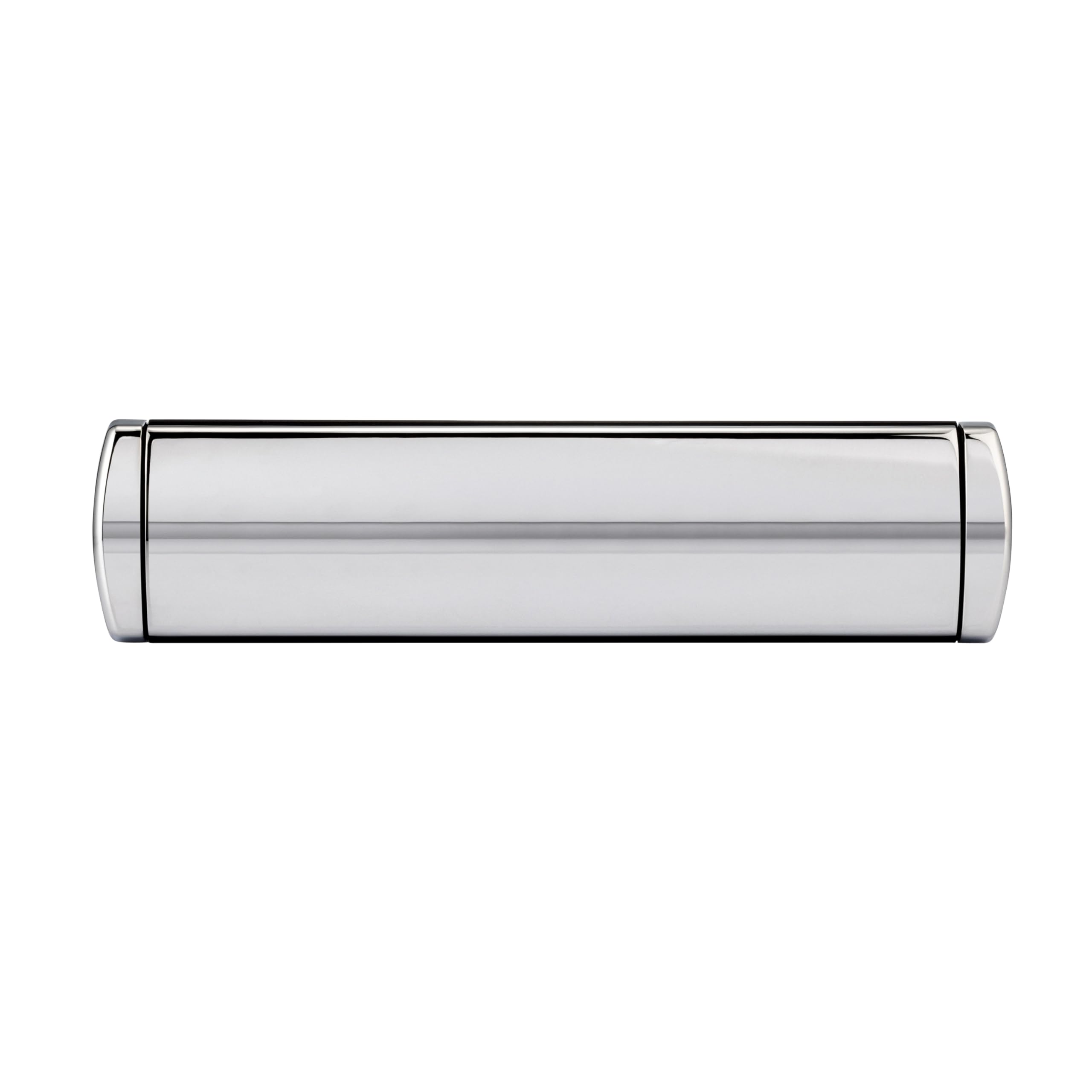 IRONWORX® Enigma 12" Premium Metal Sleeved Letterbox | Polished Chrome | Fully Weather Sealed, 180° Opening, Compatible with UPVC, Composite & Wooden Doors