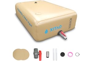 XITAO 264Gal/1000L Water Storage Bladder w/Water level Indicator, Large Capacity Foldable Water Storage Containers, Portable Emergency Water Tank Water Bag for RVs, Fire Prevention, Irrigation