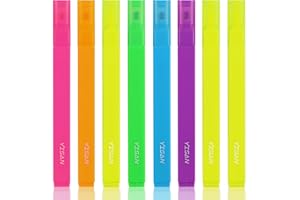 YISAN Aesthetic Highlighters Assorted,Soft Tip Highlighters No Bleed,Journal Pens，70955