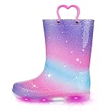 EUXTERPA Toddler Kids Waterproof Light Up Rain