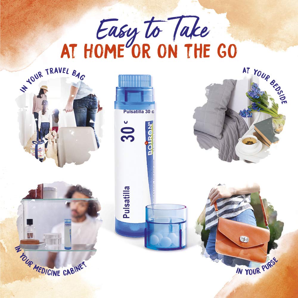 Boiron Pulsatilla 30C Homeopathic Medicine for Relief from Cold, Nasal Congestion, Thick Mucus, and Cough - 3 Count (240 Pellets)