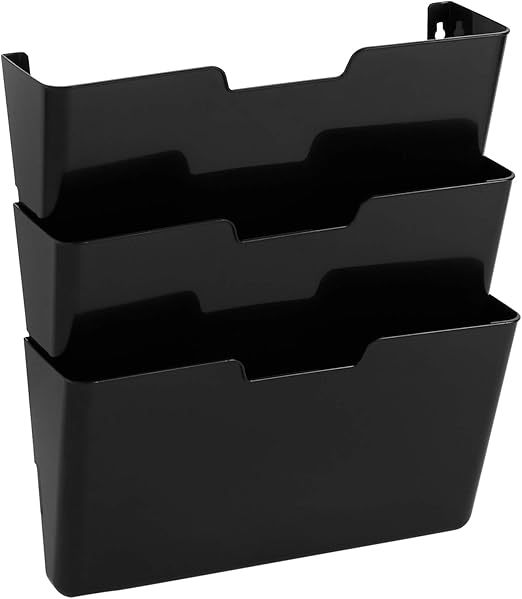 AmazonBasics Organizador archivador de pared colgante de 3 niveles