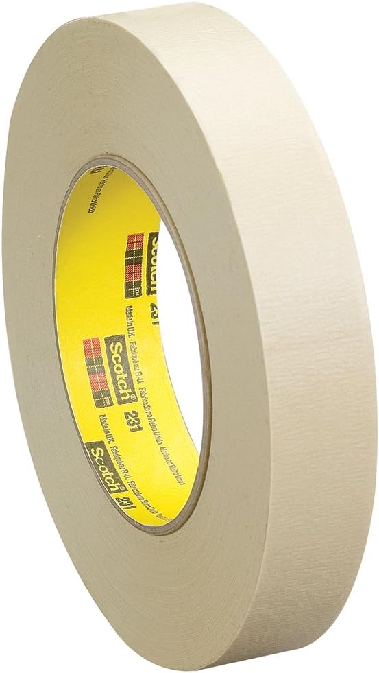 Scotch 3Mâ„¢ 231 Masking Tape, 7.6 Mil, 1" x 60 yds, Tan, 36/Case, 3M Stock# 7000088514