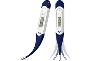 Femometer Digital Thermometer, Oral Thermometer for Adults and Kids with Flexible Tip, Accurate Readings, Oral Rectal Underar