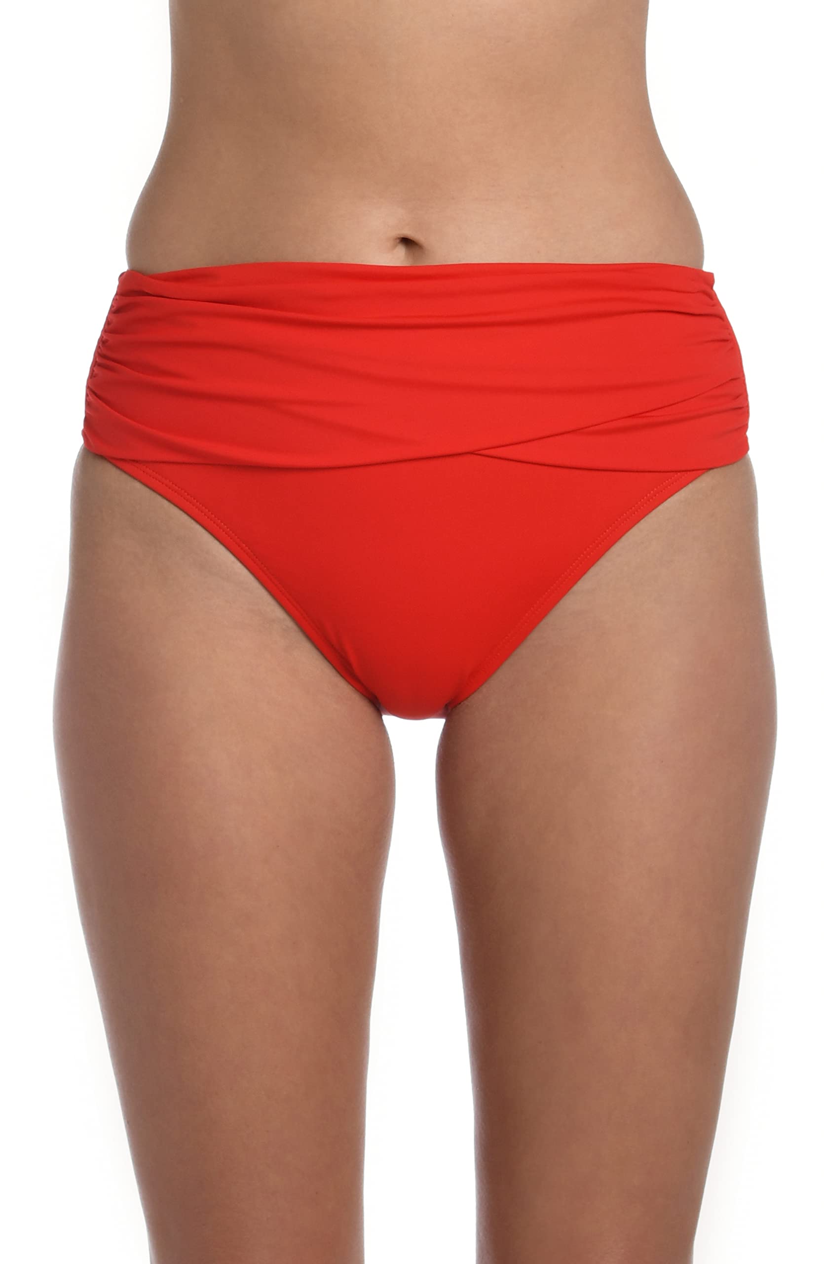 La Blanca Women’s Island Goddess Banded Hipster Swimsuit Bottom Cherry