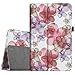 Fintie Folio Case for Samsung Galaxy Tab E 9.6 - Slim Fit Premium Vegan Leather Cover for Tab E/Tab E Nook 9.6-Inch Tablet (SM-T560/T561/T565 & SM-T567V Verizon 4G LTE Version), Silk Flowers