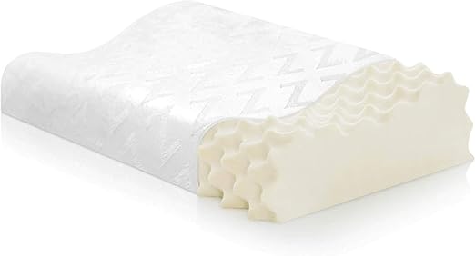 Amazon Com Malouf Z Contour Latex Pillow With Textured Surface