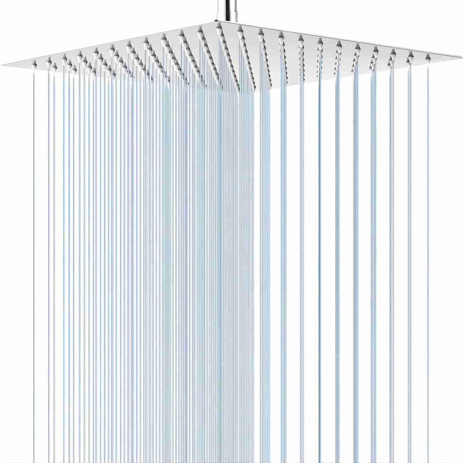 Photo 1 of 16" Large Chrome Rain Shower Head Ceiling Mount - High Pressure Rainfall Showerhead Ultra-Thin,304 Stainless Steel