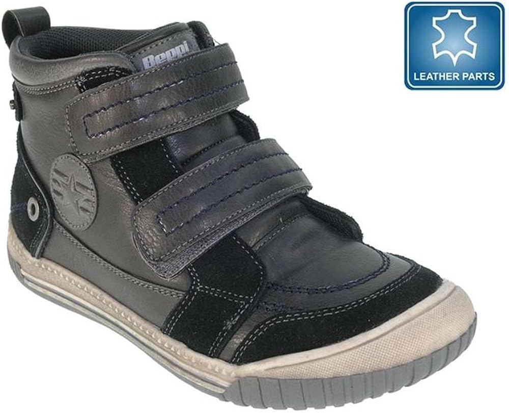 boys black velcro trainers