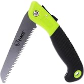 HME Mini Folding Hand Pocket Saw with 5" Carbon Steel Blade for Hunting, Camping, Backpacking, Pruning